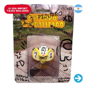 Íconos Pop & Cultura Argentina - Gaturro Vandalizado Figura Coleccionable en Blíster