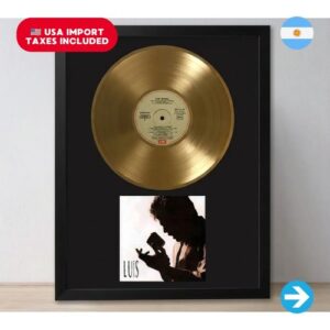 Colección Melómana - Cuadro Luis Miguel "Romance" - Tapa de LP y Réplica Disco de Oro (40x50 cm)