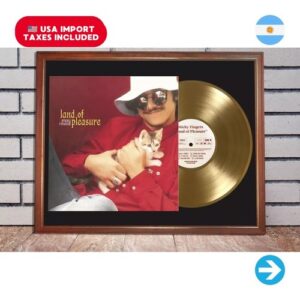 Colección Melómana - Cuadro Sticky Fingers Land Of Pleasure Tapa Lp Y Disco De Oro