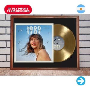 Colección Melómana - Cuadro Taylor Swift 1989 Tapa Lp Y Disco De Oro
