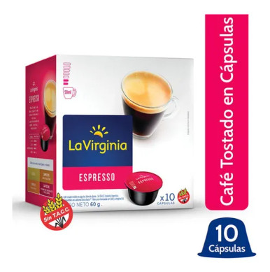 La Virginia - Café Cápsulas Espresso Intenso (10 Cápsulas)