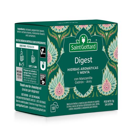 Saint Gottard - Té DigCaja 10 Saquitos