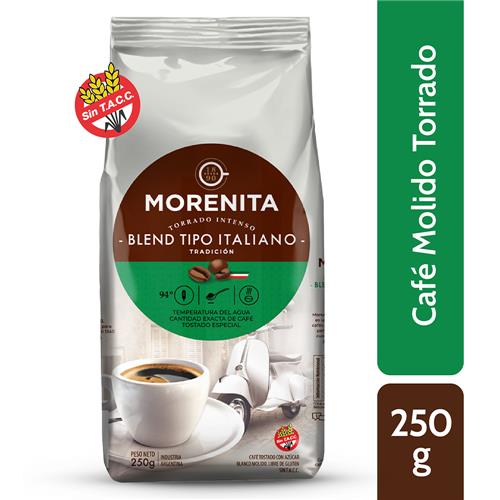 Morenita - Café Torrado Blend Tipo Italiano Paquete 250gr
