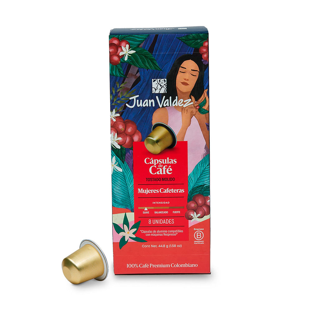 Juan Valdez - Café Premium Mujeres Cafeteras Suave Nespresso 8 Cápsulas