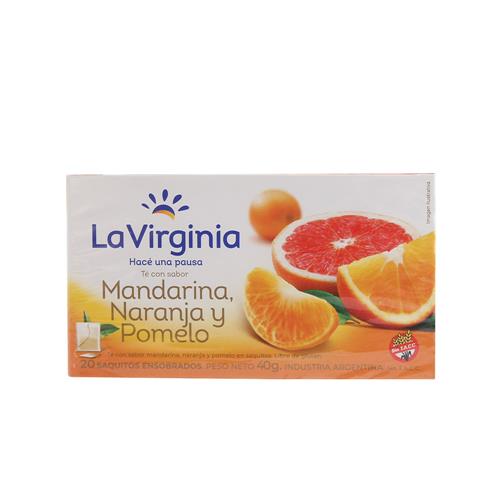 La Virginia - Té Sabor Mandarina Naranja y Pomelo Caja 20 Saquitos