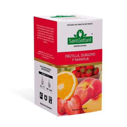 Saint Gottard - Té Frutilla, Durazno y Naranja Saint Gotta Caja