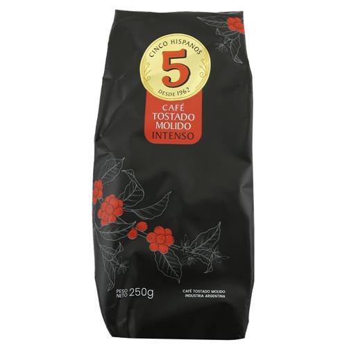 Los 5 Hispanos - Café Tostado Molido Intenso