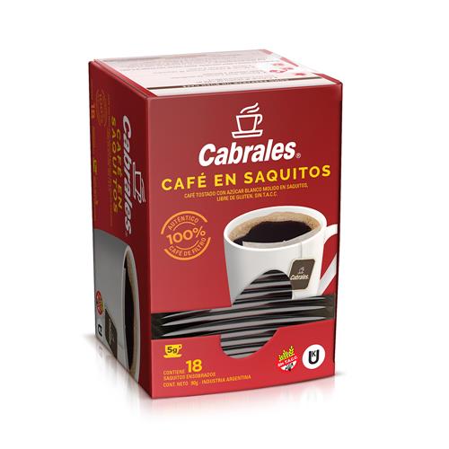 Cabrales - Café en Saquitos Tostado Caja 18 Saquitos