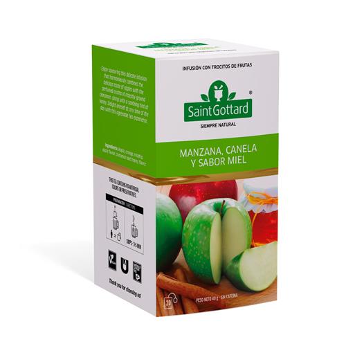 Saint Gottard - Té Sabor Manzana Canela y Miel Caja 20 Saquitos