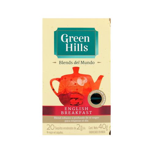 Green Hills - Té English Breakfast Caja 20 Saquitos