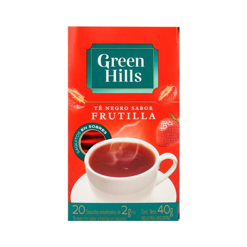 Green Hills - Té Frutilla Caja 20 Saquitos