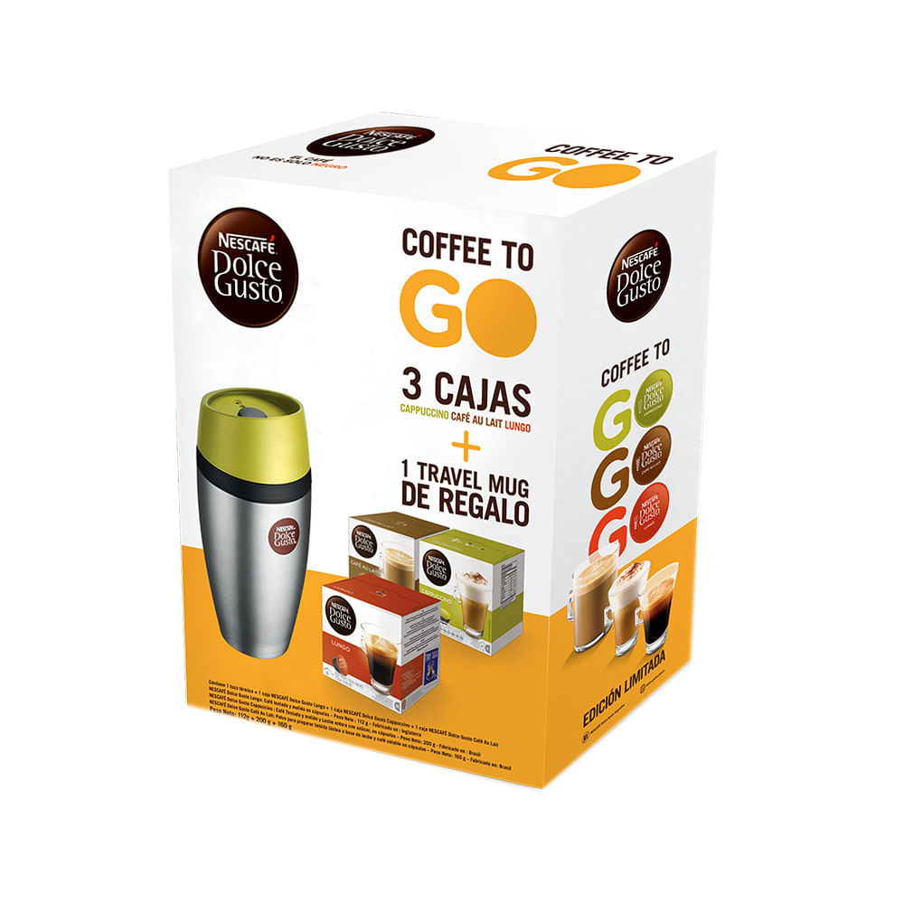 Nescafé Dolce Gusto - Combo go + Vaso 3 Cápsulas