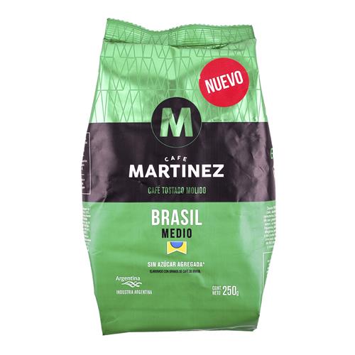 Café Martínez - Café Molido Brasil Medio Café Martin Paquete 250gr