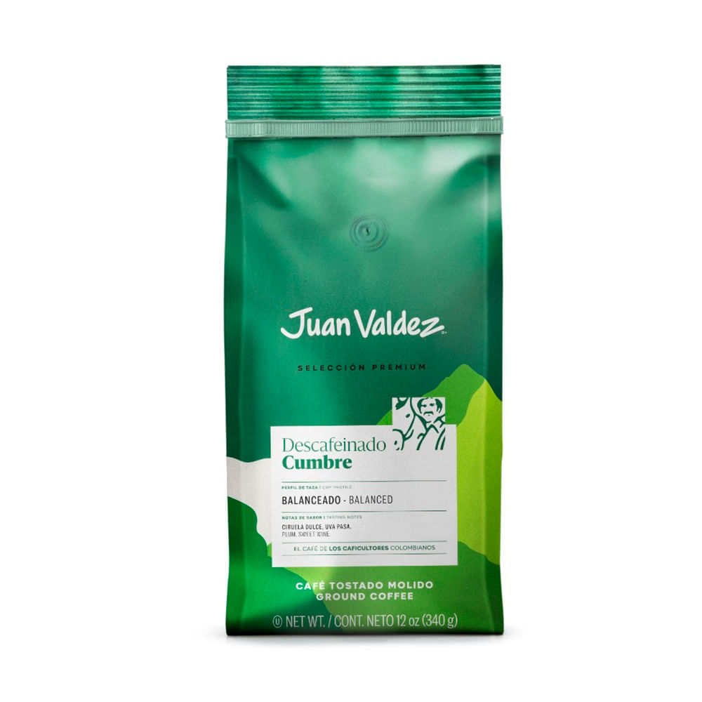 Juan Valdez - Café Descafeinado Molido Cumbre 340gr