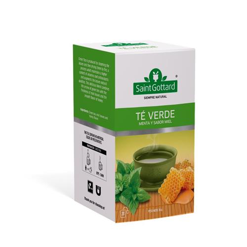 Saint Gottard - Té Menta y Sabor Miel Caja 20 Saquitos