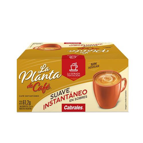 Cabrales - Café Instantáneo Suave Sin Azúcar en 36 Sobres de 2gr
