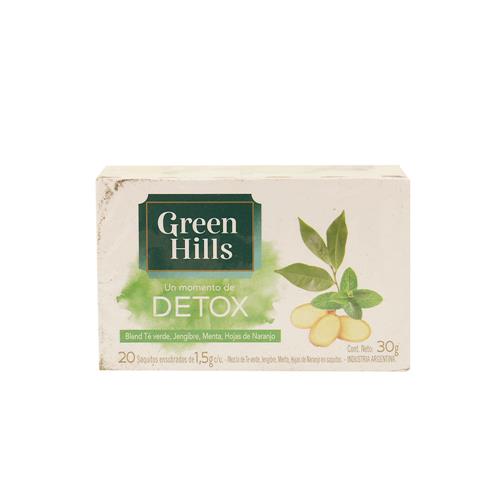 Green Hills - Té Verde Detox Caja 20 Saquitos