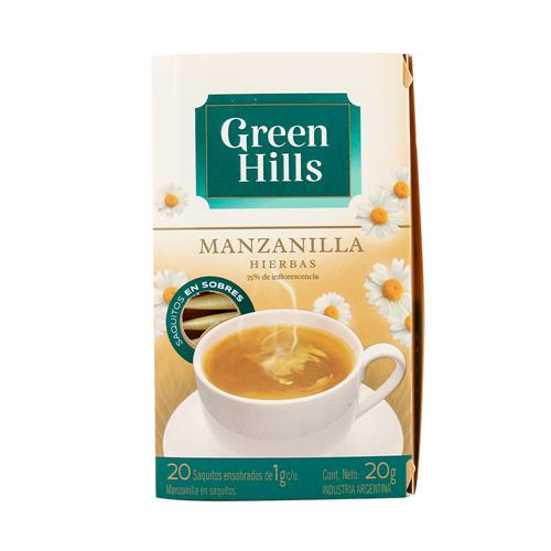 Green Hills - Té Manzanilla Caja 20 Saquitos