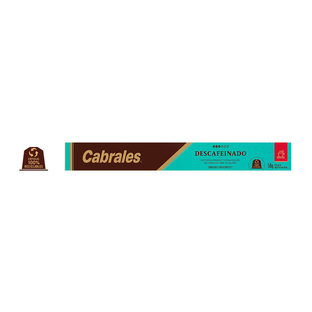 Cabrales - Café Descafeinado en Cápsulas 58gr