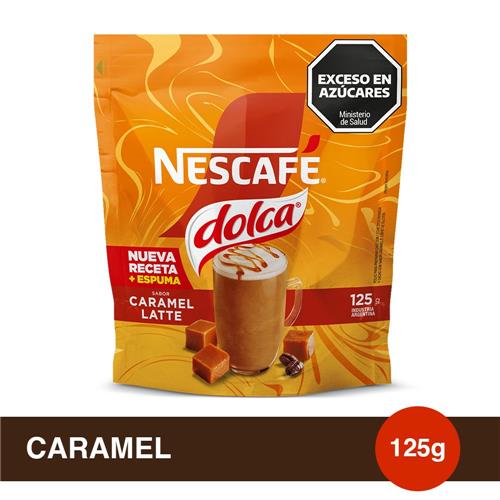 Nescafé Dolca - Café Instantáneo Nescafé Dolca Mixes Caramel- Doypack 125gr