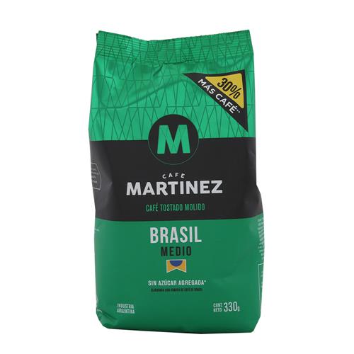 Café Martínez - Café Tostado Molido Brasil Medio Café Martínez 330gr