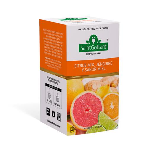 Saint Gottard - Infusión Sabor Citrus Mix, Jengibre y Miel