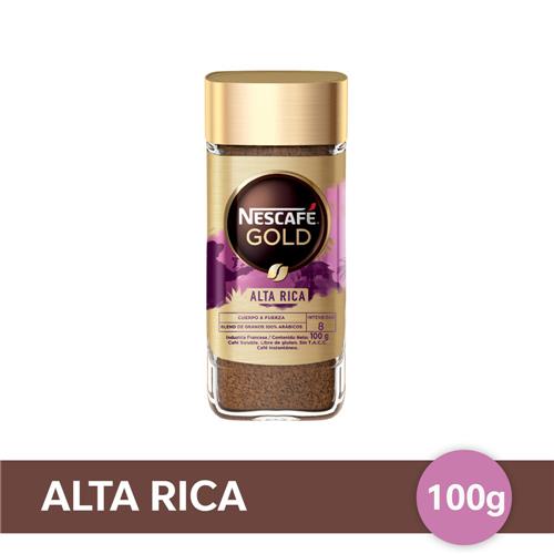 Nescafé Gold - Café Instantáneo Alta Rica Nescafé Frasco 100gr