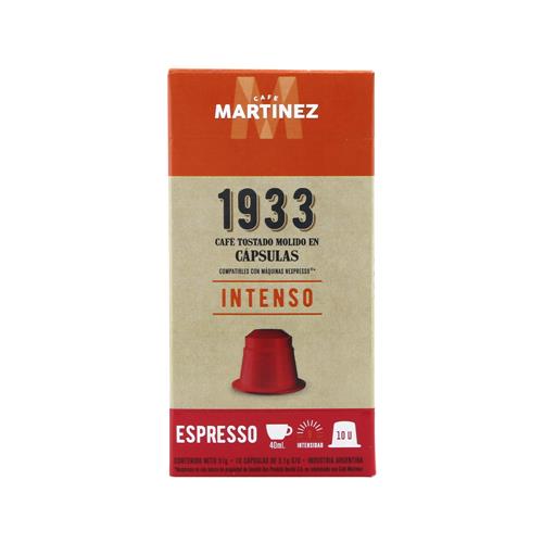Café Martínez - Cápsulas de Café Intenso Espresso Café Martínez 10 Cápsulas