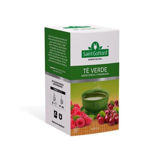 Saint Gottard - Té Verde, Cereza y Frambuesa Caja 20 Saquitos