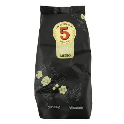 Los 5 Hispanos - Café Tostado Molido Medio