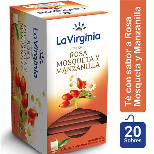 La Virginia - Té Rosa Mosqueta y Manzanilla Caja 20 Saquitos