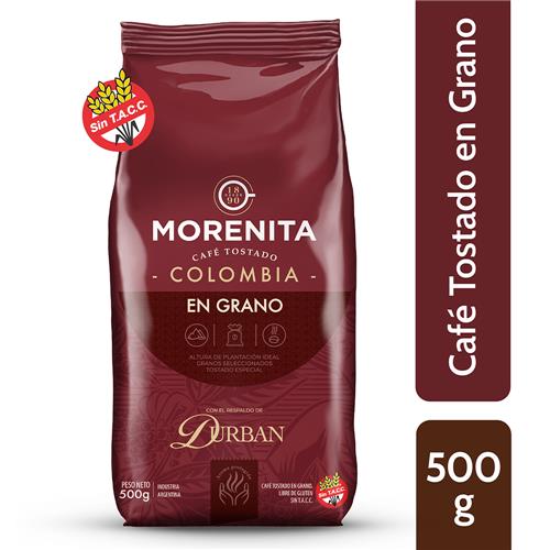 Morenita - Café en Grano Tostado Colombia Paquete 500gr