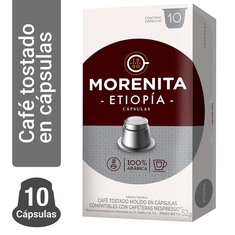 La-Morenita-Cafe-Capsulas-Etiopia-52gr La Morenita - Café Cápsulas Etiopía 52gr