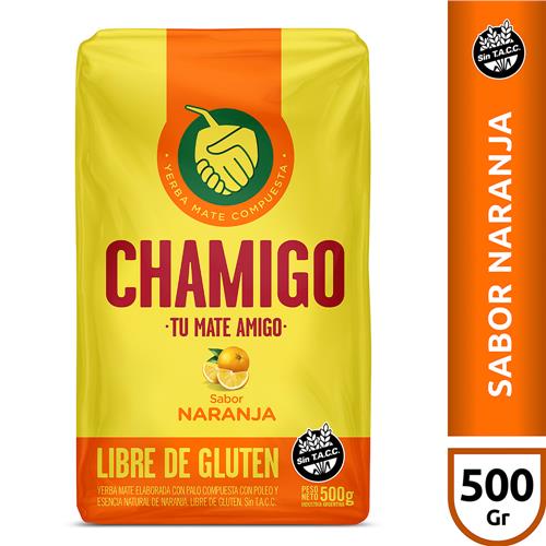 Chamigo - Yerba Mate Sabor Naranja Paquete 500gr