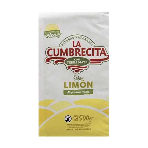 La Cumbrecita - Yerba Mate Limón Con Palo Paquete 500gr