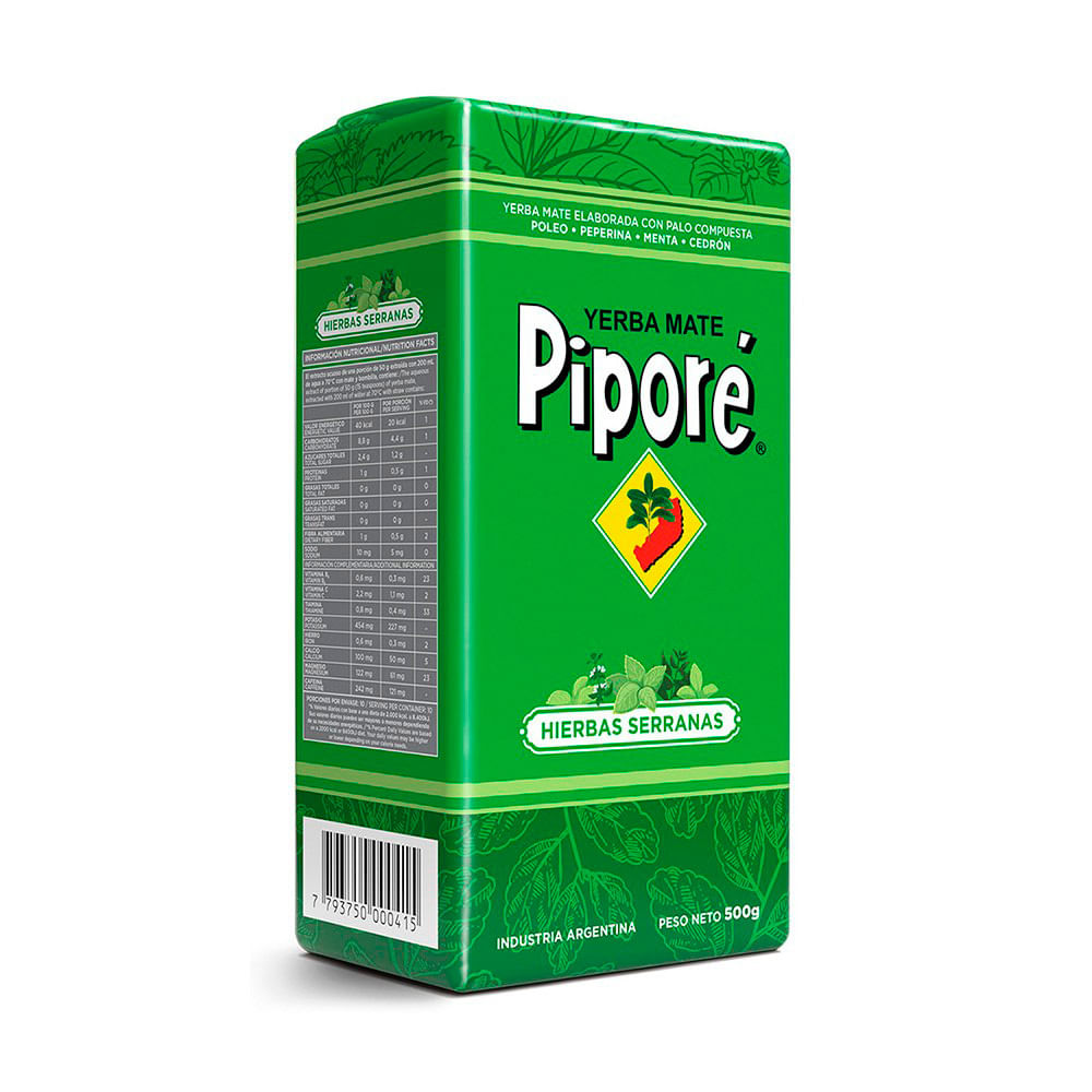Piporé - Yerba Mate Sabor Hierbas Serranas 500gr