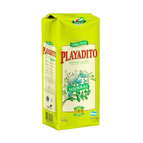 Playadito - Yerba Mate Hierbas Naturales Con Palo Paquete 500gr