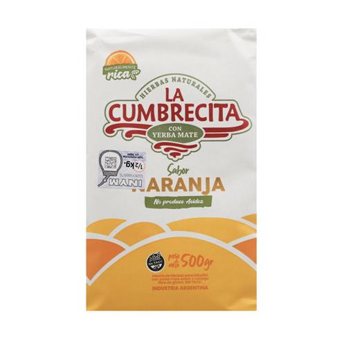 La Cumbrecita - Yerba Mate Naranja Paquete 500gr