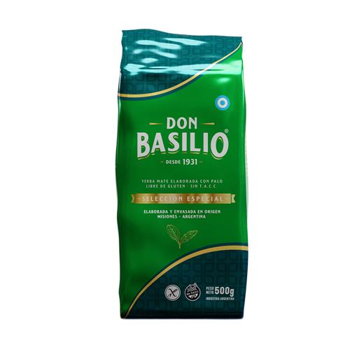 Don Basilio - Yerba Mate Con Palo Paquete 500gr