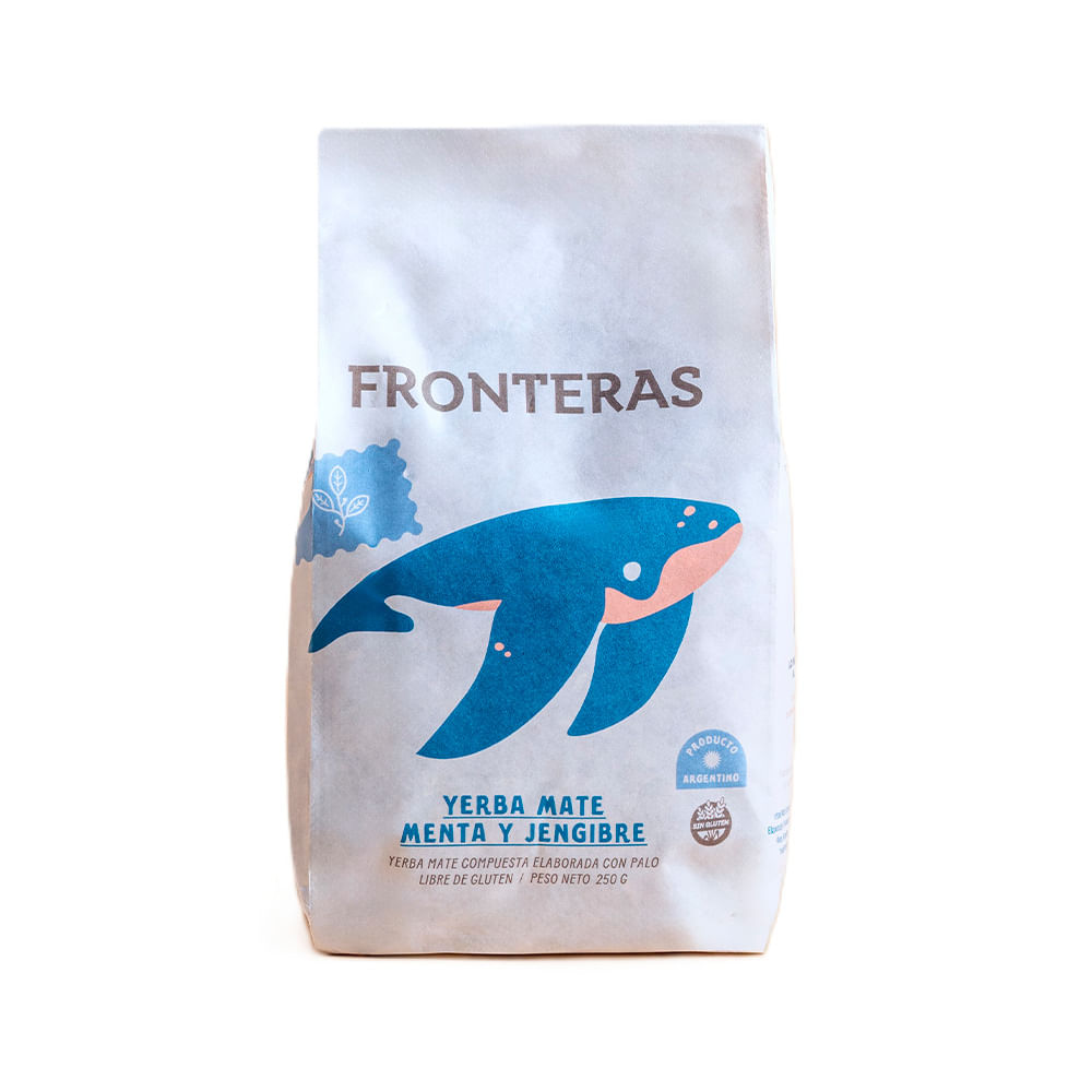 Frontera - Yerba Mate Sabor Menta y Jengibre Fronteras 500gr