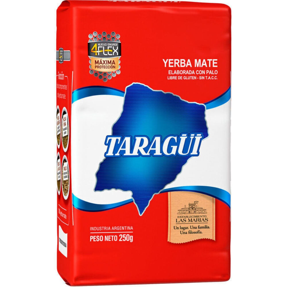 Taragüi - Yerba Mate Taragui Con Palo 4 Flex 250gr