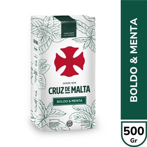 Cruz de Malta - Yerba Mate Con Boldo y Menta Paquete 1u