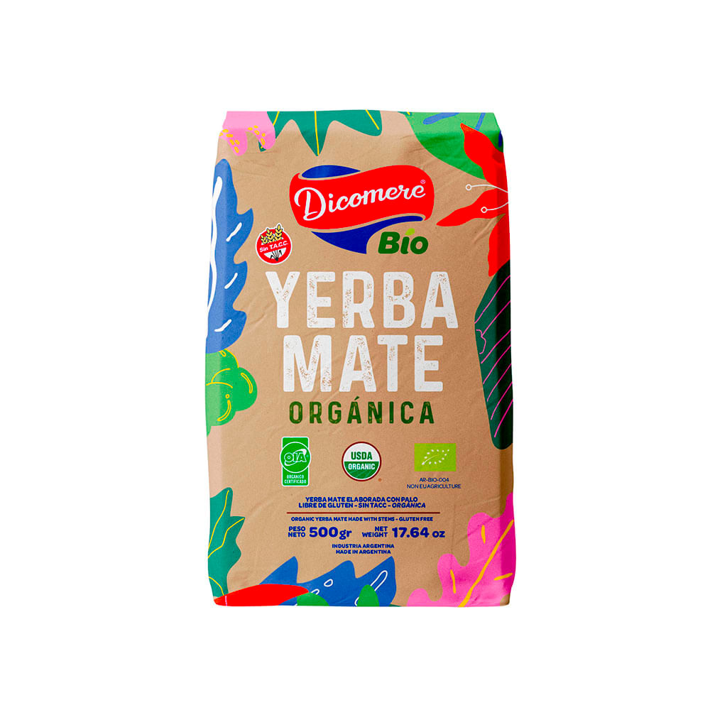 Dicomere - Yerba Mate Organica Con Palo 500gr