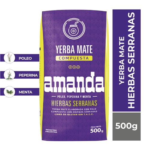 Amanda - Yerba Mate Con Hierbas Serranas 500gr