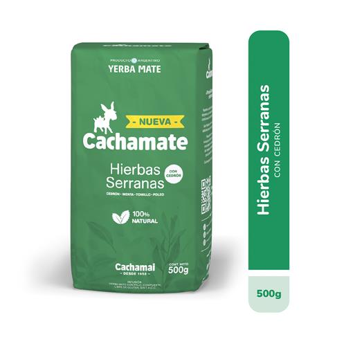 Cachamate - Yerba Mate Hierbas Serranas Con Palo Paquete 500gr