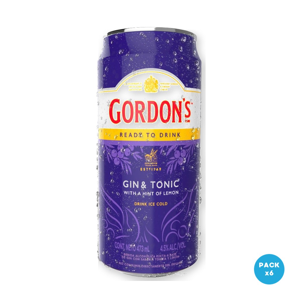 Gordon'S - Gintonic Gordons Lata 473ml - 1 Six Pack