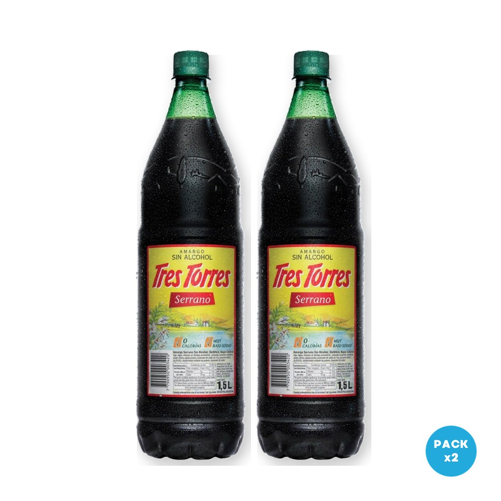Tres Torres – Aperitivo Sin Alcohol Serrano 1.5L – 2 unidades Tres Torres - Aperitivo Sin Alcohol Serrano 1.5L - 2 unidades
