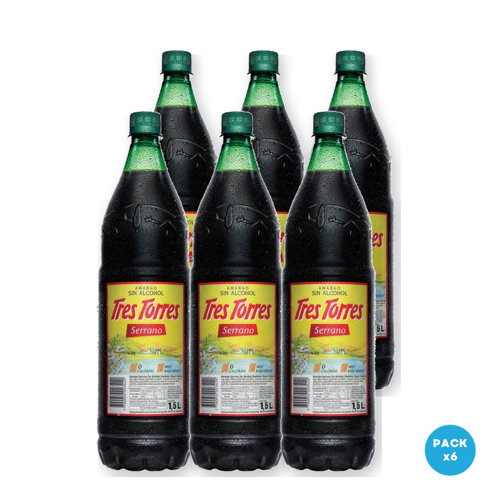 Tres Torres – Aperitivo Sin Alcohol Serrano 1.5L – 6 unidades Tres Torres - Aperitivo Sin Alcohol Serrano 1.5L - 6 unidades