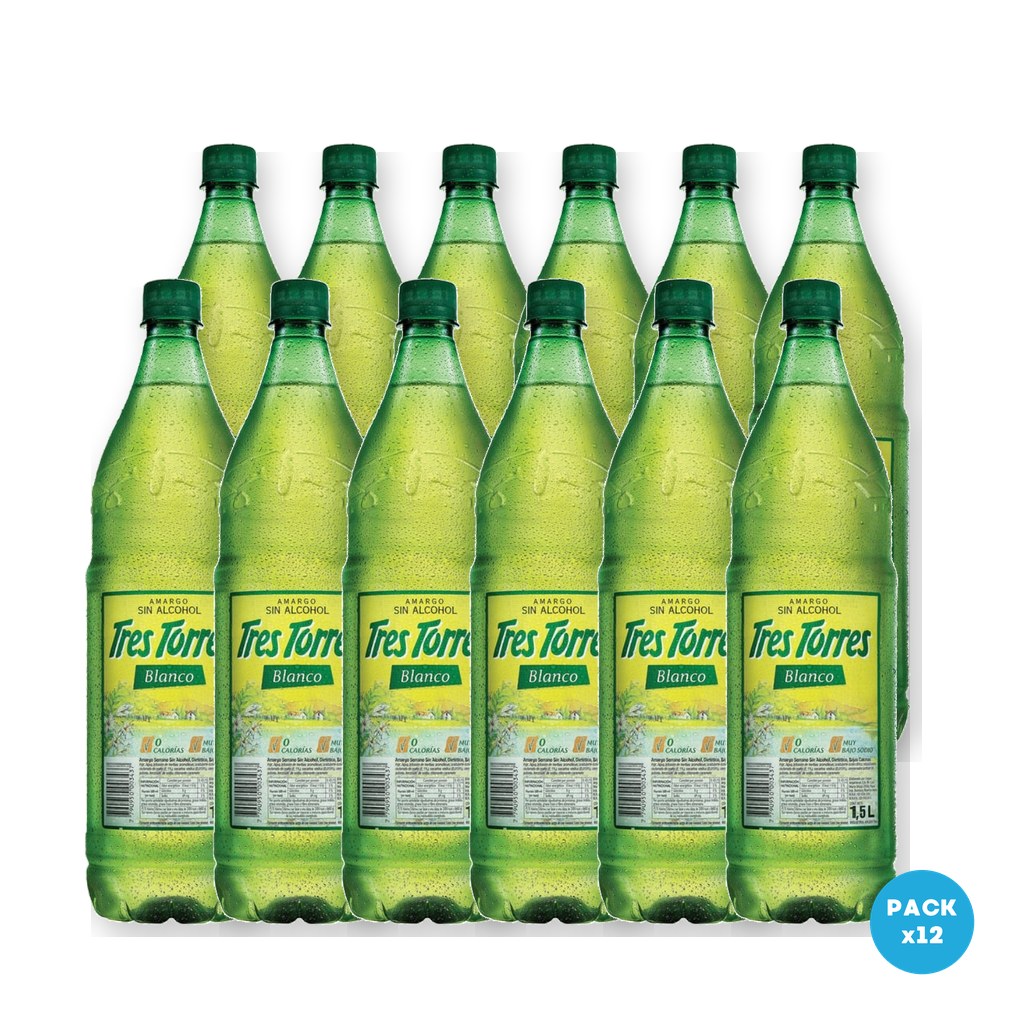 Tres Torres – Aperitivo Sin Alcohol Blanco 1.5L – 12 unidades Tres Torres - Aperitivo Sin Alcohol Blanco 1.5L - 12 unidades