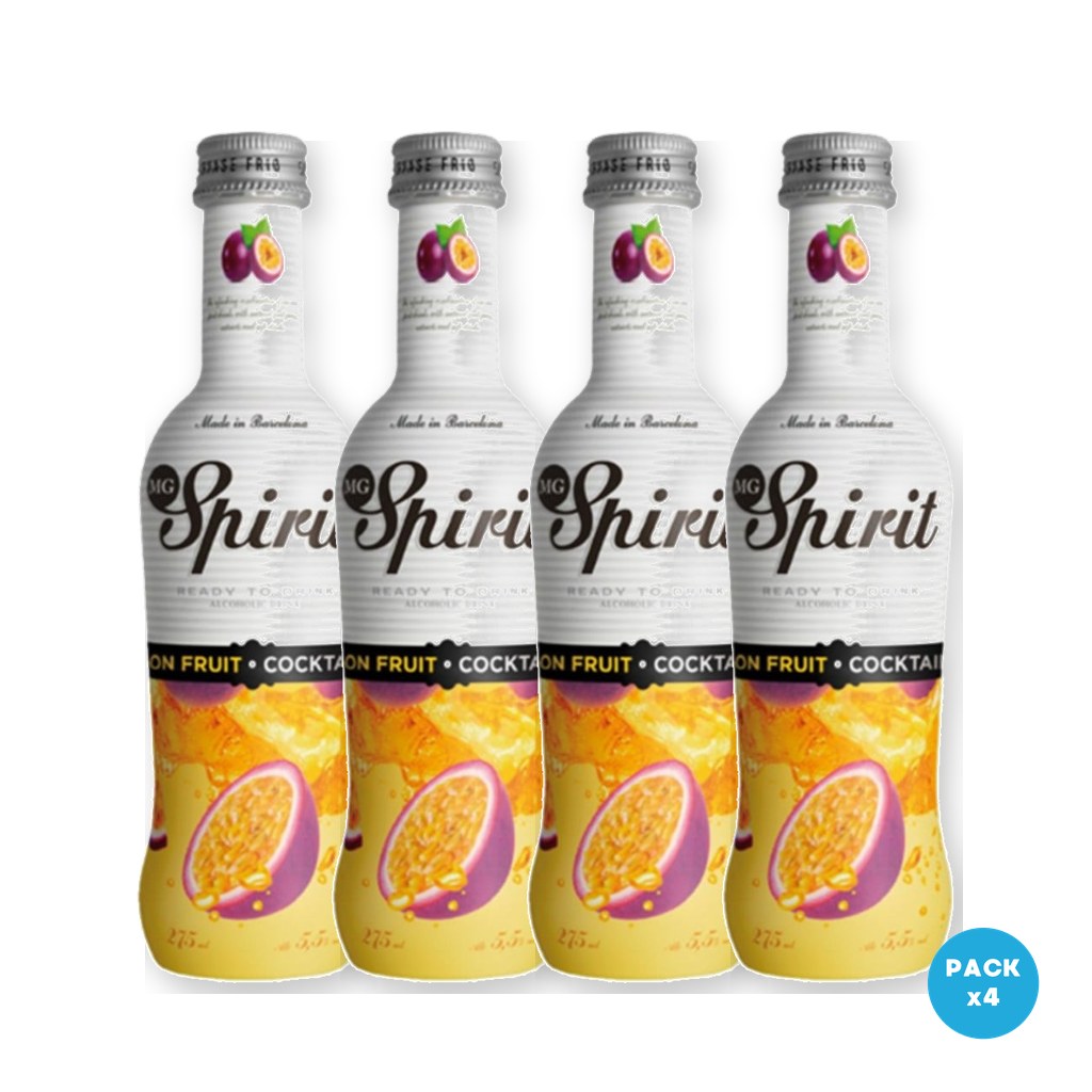 Mg Spirit – Aperitivo Preparado Vodka Maracuya 257ml – 4 unidades Mg Spirit - Aperitivo Preparado Vodka Maracuya 257ml - 4 unidades